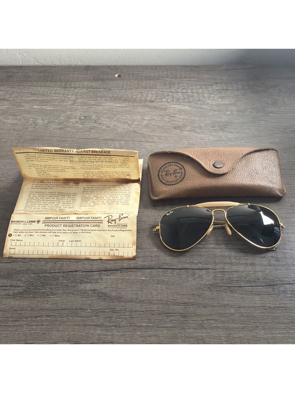 Vintage Bausch & Lomb Ray-Ban Outdoorsman Sunglasses 58-14 Green Lenses